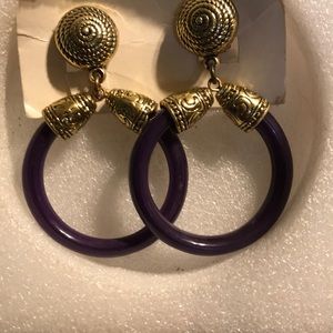 COPY - Vintage purple earrings